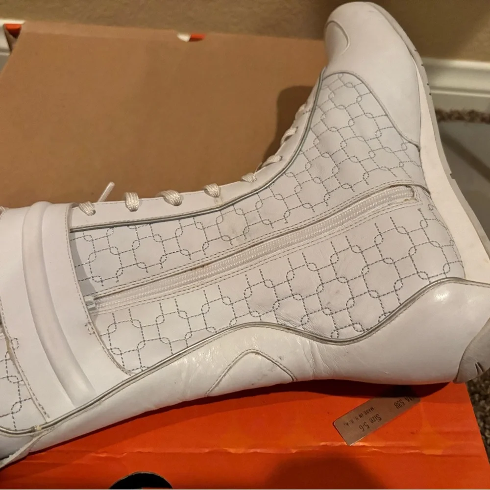 Nike Hypnotize White and Metallic Silver Sneakers - Picture 8 of 12